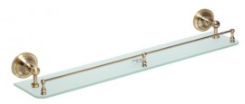 Bemeta RETRO bronz polička skleněná 600x85x120 mm, s hrazdou   144102267